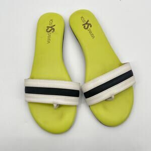 Yosi Samra Neon Yellow Sandal Slides // 9